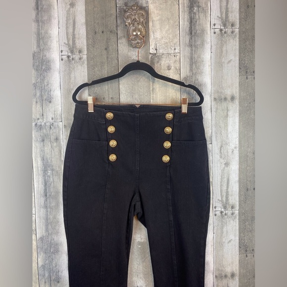 J. McLaughlin Hastings Double Button Front Zipper Jeans in Black Size 10. - Picture 3 of 14
